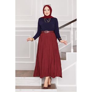 Kras Claret ฮิญาบสีแดงกระโปรงยาวสไตล์เด็กผู้ชาย - Product Image 3