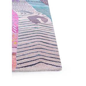 Alfombra Manchaha de Lana y Seda de Bambú con Patrón Abstracto, Anudada a Mano, Rosa y Morado, para Uso Doméstico - Les-1244 - Product Image 4