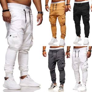 OEM Custom Men's High Street Casual <b>Trousers</b> Canvas Breathable Waterproof Quick Dry Eco-Friendly Solid Color Joggers <b>Drawstring</b> - Product Image 1