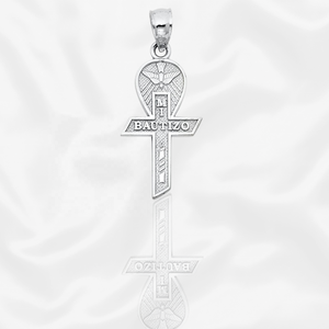 New Arrival Silver Plated Mi Bautizo Baptism Religious Faith <b>Cross</b> Pendant Jewelry for Women and <b>Men</b> Christian Type - Product Image 4