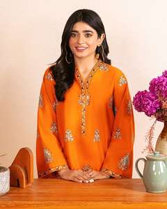 2024 colección de Bodas de lujo indio pakistaní bordado gasa Salwar Kameez Venta caliente vestido de algodón viscosa pesado - Product Image 3