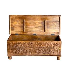 Vintage Wood Cabinet for Living Room Decor with Jewelry <b>Box</b> Functionality - Product Image 5