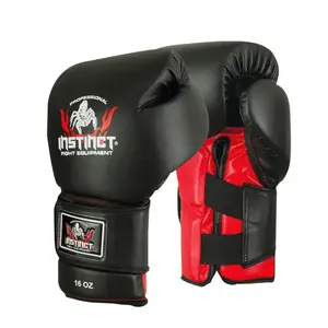 Gants de boxe professionnels en cuir artificiel sur mesure, les plus vendus, avec fermeture auto-agrippante, confortables pour l'entraînement, vente en gros - Product Image 1
