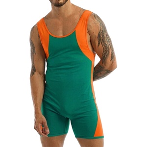 Ropa de Entrenamiento de Lucha Libre Unisex al por Mayor, Traje de Levantamiento de Pesas para Gimnasio, Material de Spandex/Poliéster, Servicio OEM, Singlets - Product Image 1