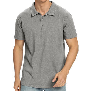 Polos cómodos de medio botón para hombre con el último diseño, camiseta Polo informal de ajuste relajado con cuello que absorbe la humedad para hombre - Product Image 1