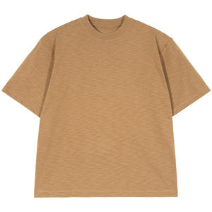 T-shirts en coton de couleur unie surdimensionnés décontractés simples en gros pour l'été, t-shirts à manches courtes vierges personnalisés de poids lourd pour hommes - Product Image 1