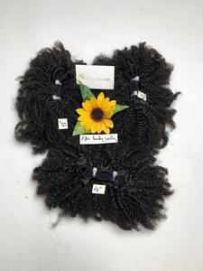 Natural Black Afro Kinky Curly Weft extensiones de cabello al por mayor precio de fábrica Calidad superior 100% Cabello humano crudo - Product Image 5