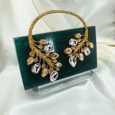 Bolso de Mano de Resina Único con Asa de Perlas, Cartera de Acrílico para Fiestas y Bodas, Bolso de Mano de Moda con Cadena y Cuentas de Resina para Bodas - Product Image 5