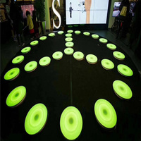 Sol de danse interactif LED RGB extérieur IP65, éclairage circulaire arc-en-ciel changeant de couleur pour DJ, mariage, événement