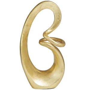Aluminum Metal Abstract Decorative Sculpture Swirl Home modern polished sculpture <b>Statue</b> Accent Figurine <b>Gold</b> aluminum - Product Image 3