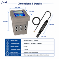 Contrôleur de conductivité de l'eau de refroidissement PEC-500 pour tours de refroidissement avec alarmes par relais 10-5000 US/cm 0-80°C RS485 Modbus 4-20mA