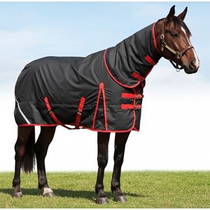 Vente chaude tapis de cheval d'hiver coupe-vent couverture d'équitation pour les soins stables en plein air boucles de poitrine réglables lourdes coupe-vent - Product Image 1