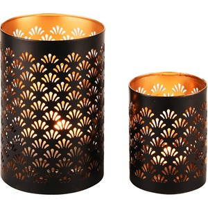 Sonnet Decor Porte-bougie votif en fer noir fait main, motif de Noël, impression numérique, revêtement en poudre, tendance pour la maison - Product Image 2