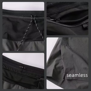 กางเกงขาสั้นผ้าไนลอนสำหรับวิ่งแบบไร้รอยต่อสำหรับผู้ชายกางเกงขาสั้นออกกำลังกายน้ำหนักเบาระบายอากาศได้ดีโลโก้ได้ตามต้องการ - Product Image 5