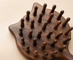 Premium Quality Polished Durable Wooden <b>Massage</b> Comb with Natural Wood Anti-Static Feature for Scalp Stimulation and <b>Hair</b> Growth - Product Image 3