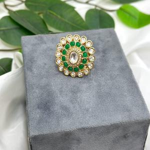 แหวนเพชรโมอิสโพลิสซานไนต์สีทองแบบปรับได้สำหรับผู้หญิงคอลเลกชันเครื่องแต่งกายงานแต่งงานที่น่าสนใจ - Product Image 1