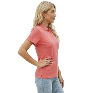 Camiseta Polo de Algodón para Mujer, Suave, Transpirable, Informal, de Manga Corta, Ligera, para Uso Diario, Moda de Verano - Product Image 1