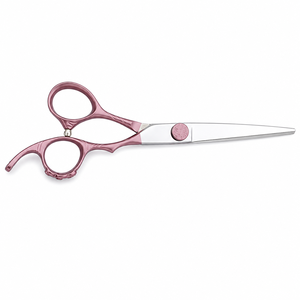Ciseaux de toilettage professionnels roses de 7,5 pouces en acier inoxydable 440C, ciseaux de toilettage pour animaux de compagnie, ciseaux de coupe de poils pour chiens et chats avec ergonomie - Product Image 3