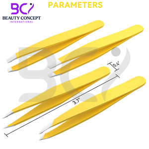 Pinzas Inclinadas de Acero Inoxidable Duraderas de Calidad Premium, Marca Personalizada, Servicio OEM para Hombres y Mujeres, para Vello Facial, Barbilla y Cejas Encarnadas - Product Image 5