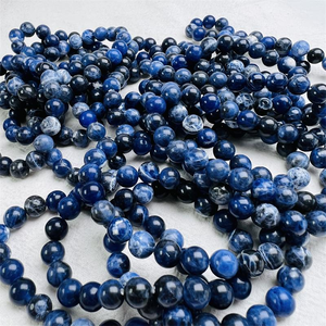 Premium Quality Polished <b>Crystal</b> Blue Sodalite <b>Bracelet</b> Natural Semi-Precious Stone Craft <b>for</b> Men <b>Women</b> Healing Chakras Love - Product Image 3