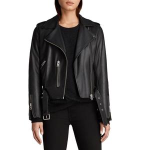 Veste en cuir véritable pour femmes Nouveau design Style Vente en gros Veste en cuir véritable coupe-vent avec fermeture éclair Veste imperméable Vêtements pour femmes - Product Image 1
