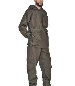 Ensemble survêtement d'hiver pour homme en coton personnalisé avec capuche, coupe-vent vintage, vêtements de sport, service OEM - Product Image 2