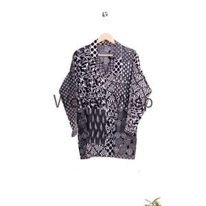 Ensemble de pyjama à carreaux en coton pour femmes fabriquées à la main Designer Mode durable Vêtements de nuit décontractés pour les vêtements de nuit d'été et d'hiver Inde-Bulk - Product Image 4