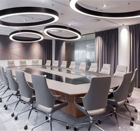 Ensemble de table et de chaises de salle de conférence pour 20 personnes, en marbre artificiel blanc de haute qualité, pour mobilier de bureau