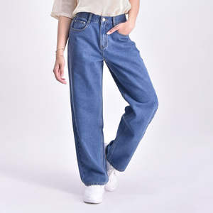 กางเกงยีนส์ทรงหลวมขาบานสีดำวินเทจคุณภาพพรีเมียมสำหรับผู้ชาย สไตล์ลำลองฟอกสี เหมาะสำหรับฤดูใบไม้ร่วงและฤดูหนาว แฟชั่นสตรีทแวร์ฮิปฮอป - Product Image 5