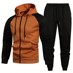 ชุดวอร์มผ้าโพลีเอสเตอร์2025มีฮู้ดสำหรับผู้ชายชุดวอร์มสองชิ้นผ้าโพลีเอสเตอร์100% ระบายอากาศลำลองสำหรับฤดูหนาว - Product Image 2