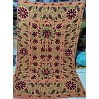Suzani broderie à la main Vintage Design coton couverture décorative jeter couvre-lit drap de lit à la main Vintage Design couvre-lit