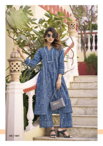 Salwar Kameez Premium Dhwaja Export para Mujer, en Algodón Grueso con Estampado Flexible, Elegante y Cómodo, Diseño Indio/Pakistaní, con Bolsillo Lateral - Product Image 4