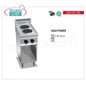 Cuisinière électrique à 2 plaques sur meuble ouvert, 5,2 kW - Product Image 4