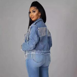 2025 nouveau coréen haute rue mode vert lavé Denim veste pour femmes lâche bouton manteaux avec respirant imprimé techniques - Product Image 4