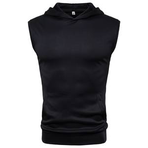 Personalizado al por mayor para hombre Sudadera con capucha Tank Tops Sin mangas Culturismo Gimnasio Slim Fit Sudaderas con capucha - Product Image 3