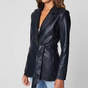 Chaqueta de Cuero para Mujer, Ropa Deportiva, Fabricada en Pakistán, Cuello Camisero, Ecológica - Product Image 3