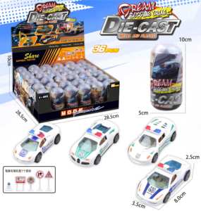 Novedades 2024 chico juguete fundido a presión aleación policía coche Juguete <span class=keywords><strong>huevo</strong></span> juguete para niños caramelo <span class=keywords><strong>sorpresa</strong></span> regalo Super mercado promoción - Product Image 4