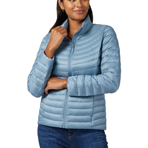 OEM Designed High Quality Women's Stand Collar Puffer <b>Jacket</b> Breathable Knitted <b>Long</b> Street Wear Dyed Pakistan Winter Low Price - Product Image 2
