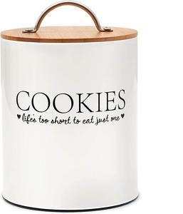 Juego de 2 botes de Metal para cocina, recipiente de almacenamiento de Metal para el hogar, color amarillo esmaltado - Product Image 2