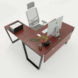 Bureau contemporain en forme de trapèze en L, 150x140cm, assemblage requis - Product Image 2