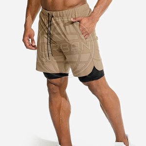 Short de gymnastique pour hommes en coton écologique, motif solide, fermeture élastique à la taille moyenne, fabriqué au Pakistan, taille adulte - Product Image 1