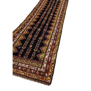 Aalam Geometric Kilim Hand Knotted Wool Rug <b>Grey</b> & Black Flat Weave for Home Living Room or Hallway Paem-107 Jute Carpet - Product Image 2