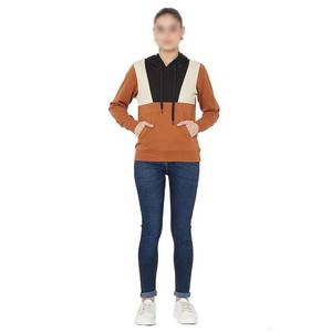 2025 último diseño Sudadera con capucha manga larga de talla grande mujer bloque Color pulóver algodón nuevo estilo Casual mujeres sudaderas con capucha - Product Image 5