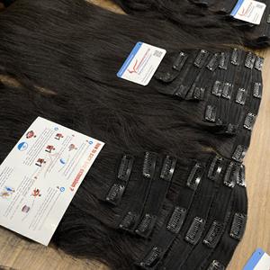 LISTO PARA ENVIAR 100% Clip de cabello humano vietnamita en extensiones de cabello al por mayor de la mejor calidad sin desprendimiento sin enredos - Product Image 6