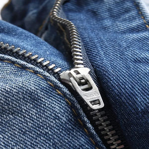 Nueva Venta caliente azul 2025 pantalones cortos de mezclilla azul hombres 100% algodón ecológico angustia estilo recto pantalones cortos de alta calidad - Product Image 6