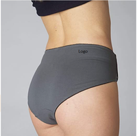 Culotte Hipster Unie Taille Moyenne pour Femme, Fermeture Facile en V avec Crochets et Boucles, en Coton Tricoté et Spandex, Écologique et Respirante, OEM