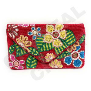 Rezzy Brown Custom Beaded Party Clutch Bolso de noche Diseñador Señoras Bolsos de hombro Monederos y bolsos de lujo Fiestas - Product Image 4