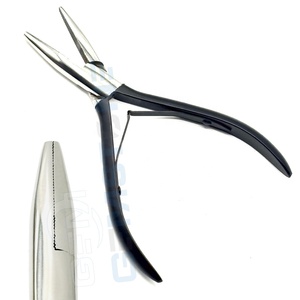 Pince professionnelle pour extensions de cheveux à bouche plate de 5,5 pouces avec dents internes – Outil d'extension en acier inoxydable pour micro-anneaux et nano-perles - Product Image 5