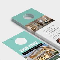 Flyers publicitaires numériques personnalisés à suspendre, porte-clés publicitaires en papier