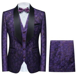 Slim Fit Single Breasted Casual Business Coat Pantalones Hombres Vestido formal personalizado 3 piezas Trajes DE BODA Blazer Cuello mandarín Esmoquin - Product Image 2